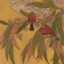 Gaston SUISSE (1896-1988) - Tangaras dans les eucalyptus. Vers 1932.